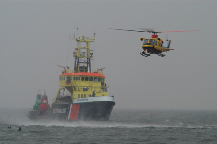 Samenwerking Kustwacht en Rijkswaterstaat op de Noordzee