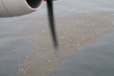 Zwerfvuil op de Noordzee