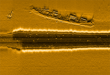 Ship wreck on the sea bed of the North Sea - Photo Rijkswaterstaat