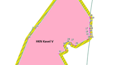 Kaartje windenergiegebied HKN