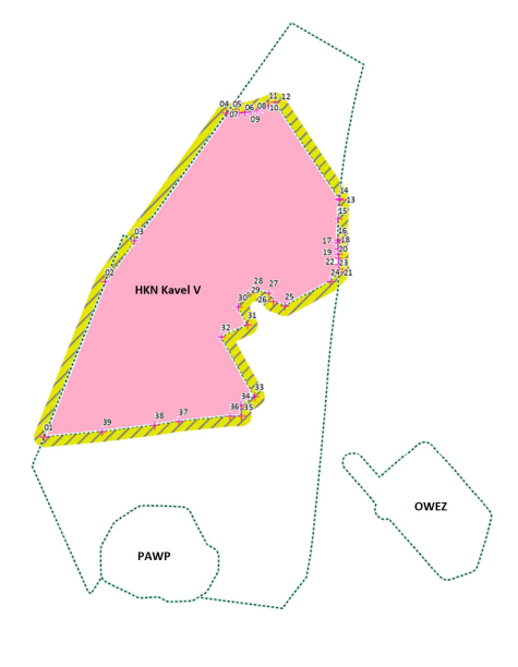 Kaartje windenergiegebied HKN